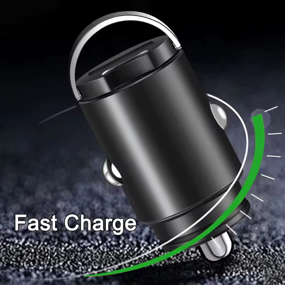 Mini Cargador de Coche 200W – Carga Rápida PDA + QC3.0 USB-C
